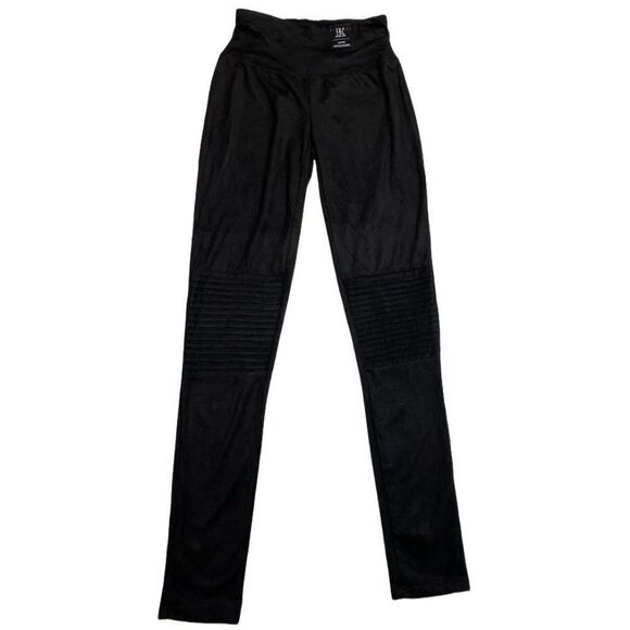 INC Leggings Women's SMALL Black Faux Suede Moto-Accent Super Stretch NEW‎ - Picture 4 of 11